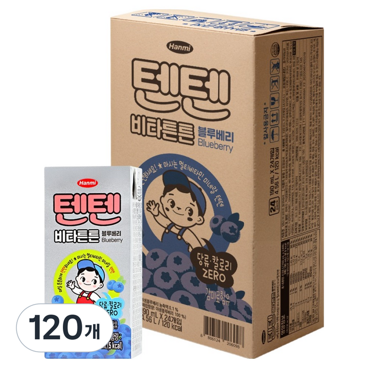 텐텐 비타튼튼 블루베리 주스, 120개, 190ml