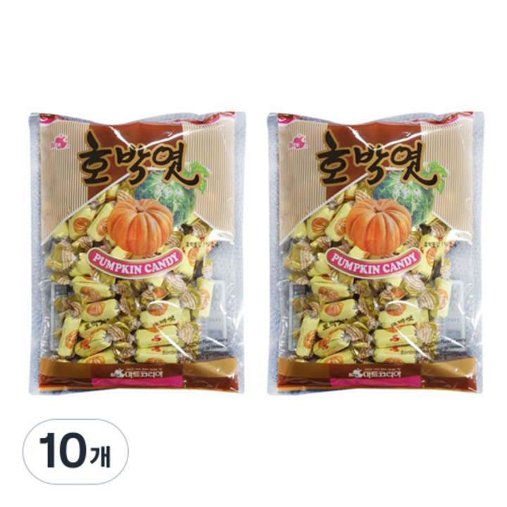 리소하우스 대용량 입가심 호박엿 카라멜 사탕, 380g, 10개, 10개