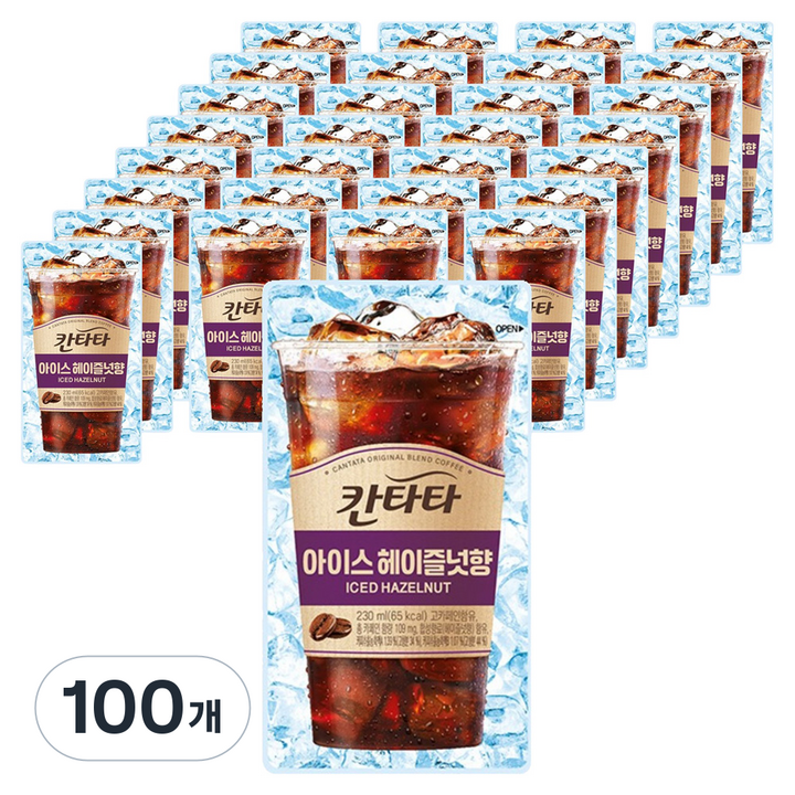 칸타타 아이스 헤이즐넛향, 230ml, 100개