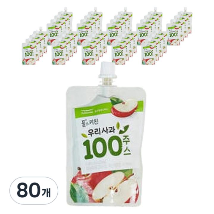 풀무원 풀스키친 우리사과100주스, 80개, 100ml