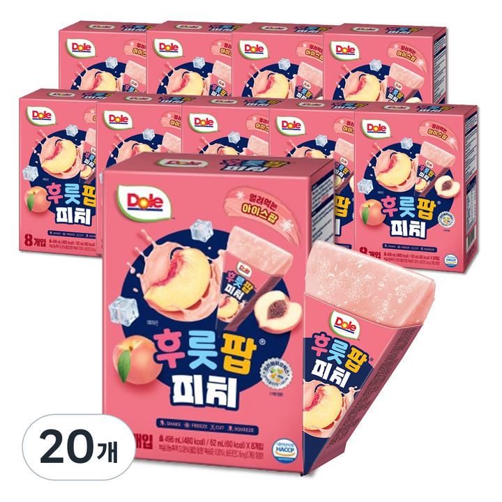 돌 피치 팝 주스, 496ml, 20개