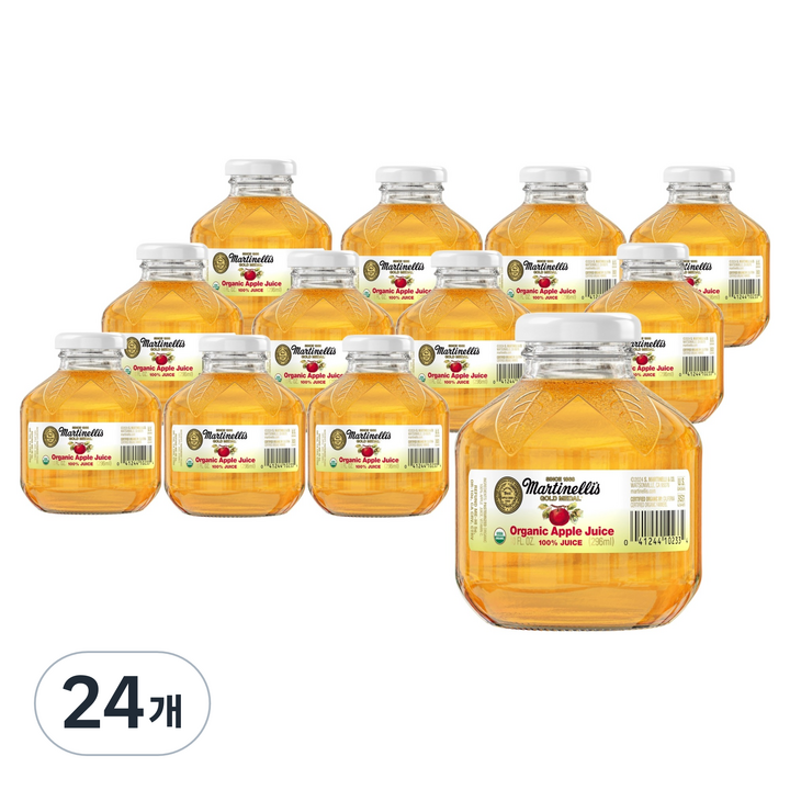 마르티넬리 유기농 골드메달 애플주스, 296ml, 24개