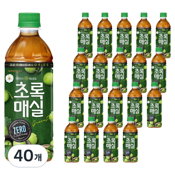 초록매실 제로, 500ml, 40개