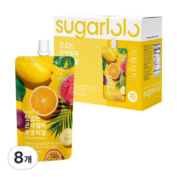 인테이크 슈가로로 맛있는 곤약젤리 트로피칼 10p, 8개, 1.5kg