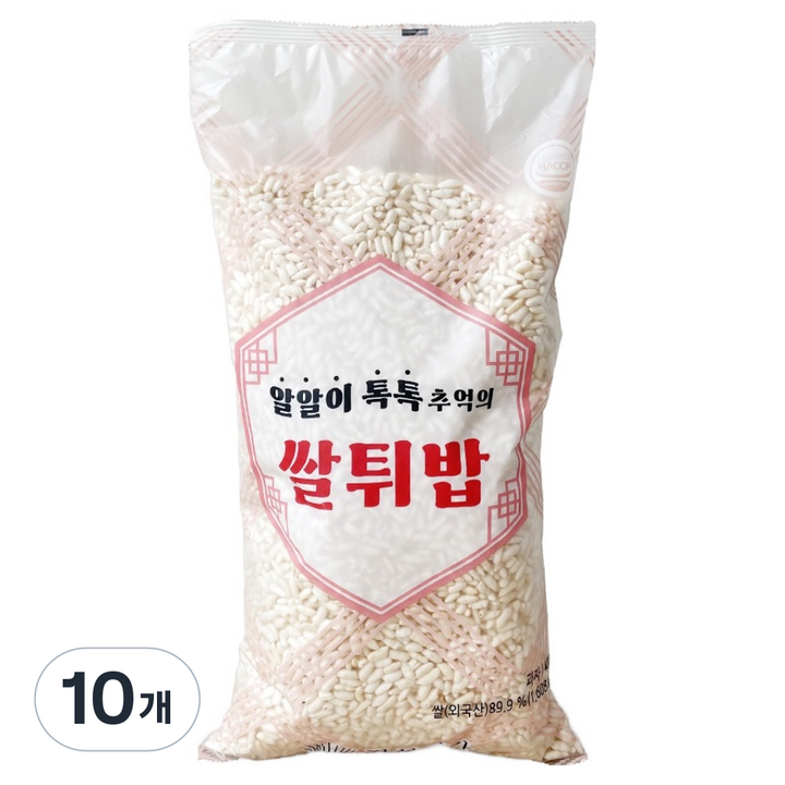 경성미가 알알이 톡톡 추억의 쌀튀밥, 400g, 10개