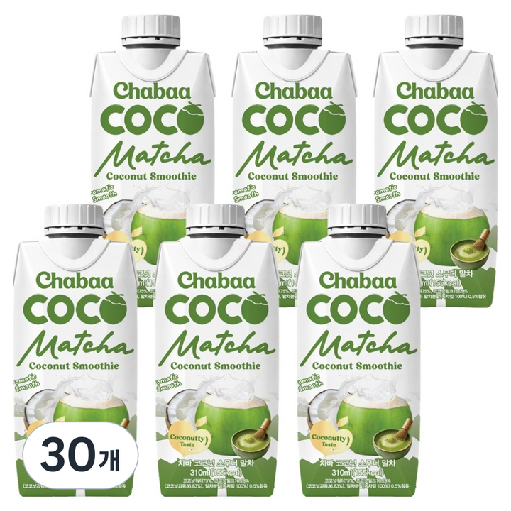 차바 코코넛 스무디 말차, 30개, 310ml