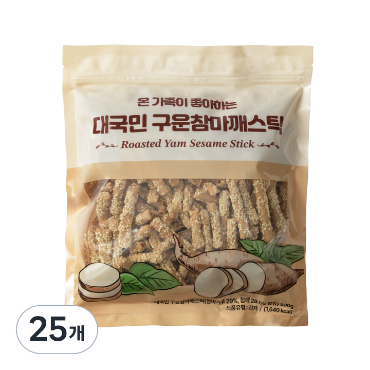 대국민 구운참마깨스틱, 500g, 25개