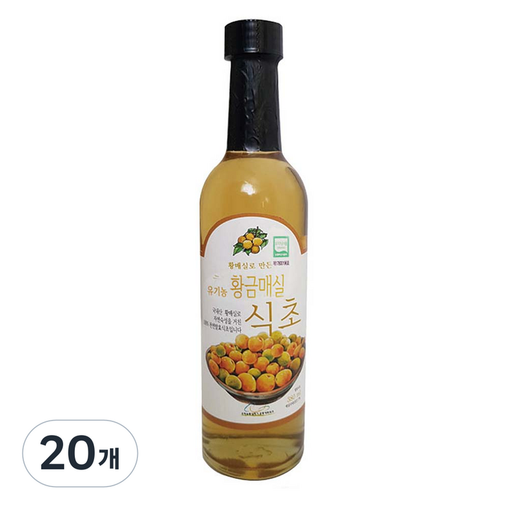 우리농 유기농 황금 매실 식초, 20개, 380ml