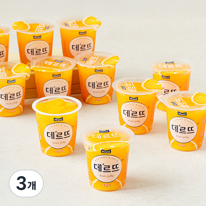 매일유업 데르뜨 오렌지젤리, 130g, 12개입, 3개