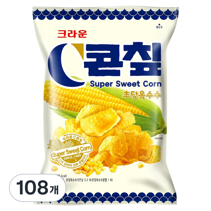 콘칲 초당옥수수, 104g, 108개