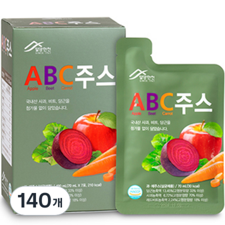 밀양한천 ABC 주스, 70ml, 140개