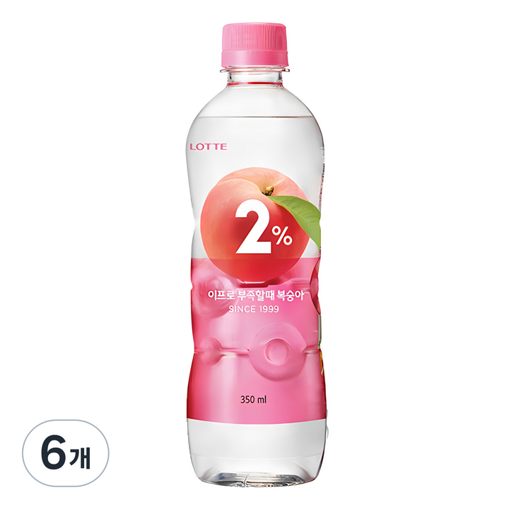 이프로 부족할때 복숭아, 6개, 350ml