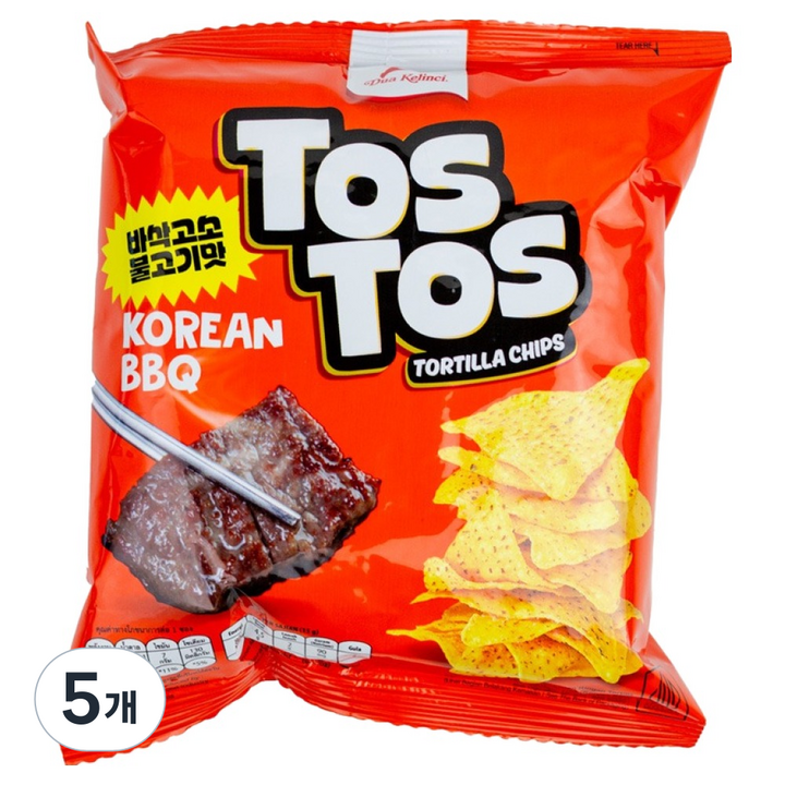 토스토스 코리안 비비큐 토르티야 칩스, 20g, 5개