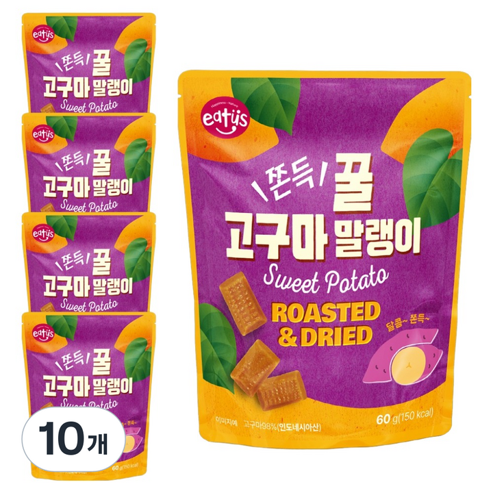 이더스 쫀득 꿀 고구마 말랭이, 60g, 10개