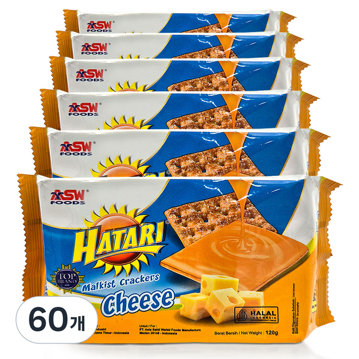 하타리 말키스트 크래커 치즈맛, 120g, 60개