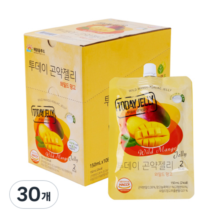 해맑음푸드 투데이 곤약젤리 와일드 망고, 150ml, 30개