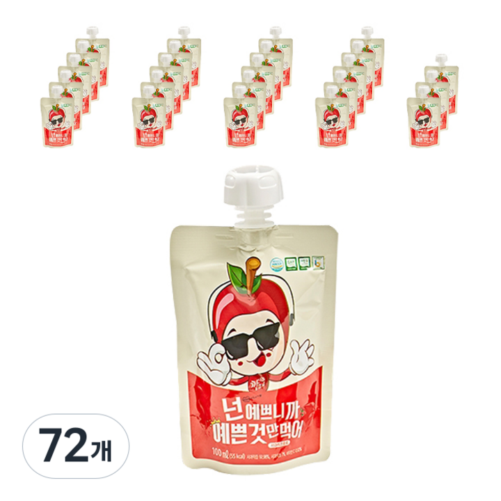 사과깡패 사과식초주스 스파우트, 100ml, 72개
