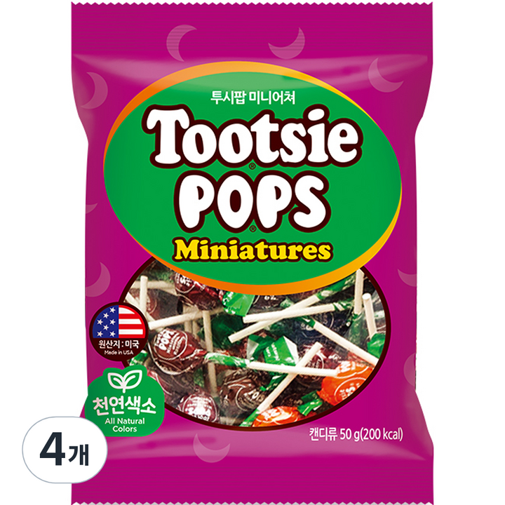 투시팝 미니어쳐 막대사탕 10p 랜덤발송, 50g, 4개