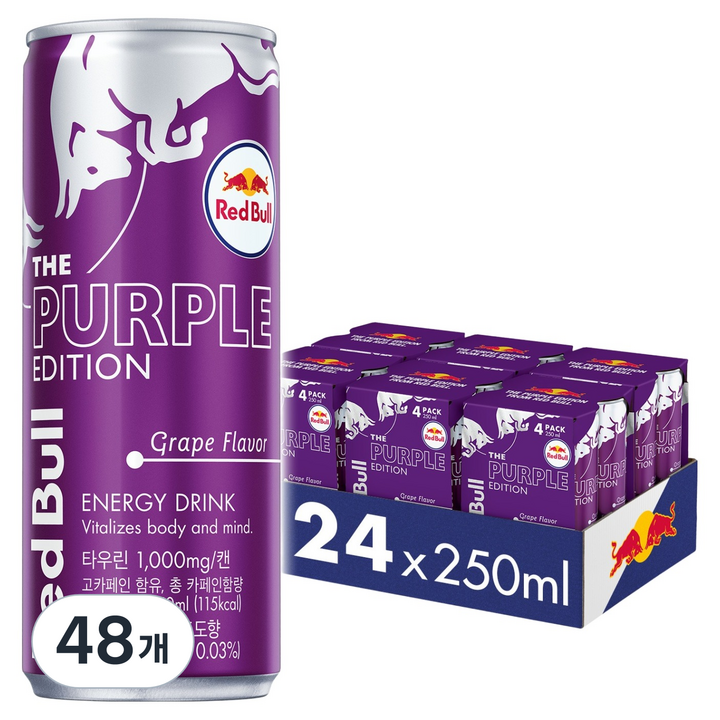 레드불 에너지드링크 퍼플에디션, 250ml, 48개