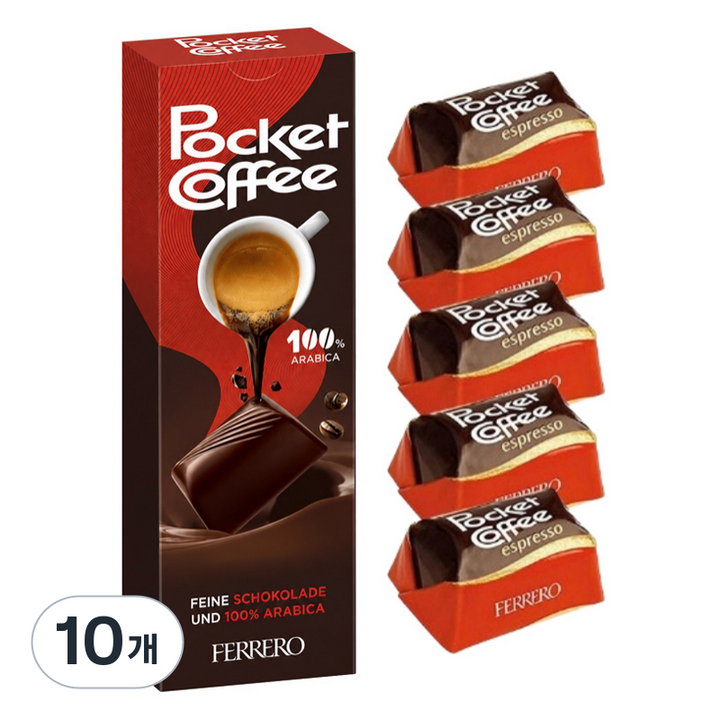 포켓커피 페레로 초콜릿 5p, 62.5g, 10개