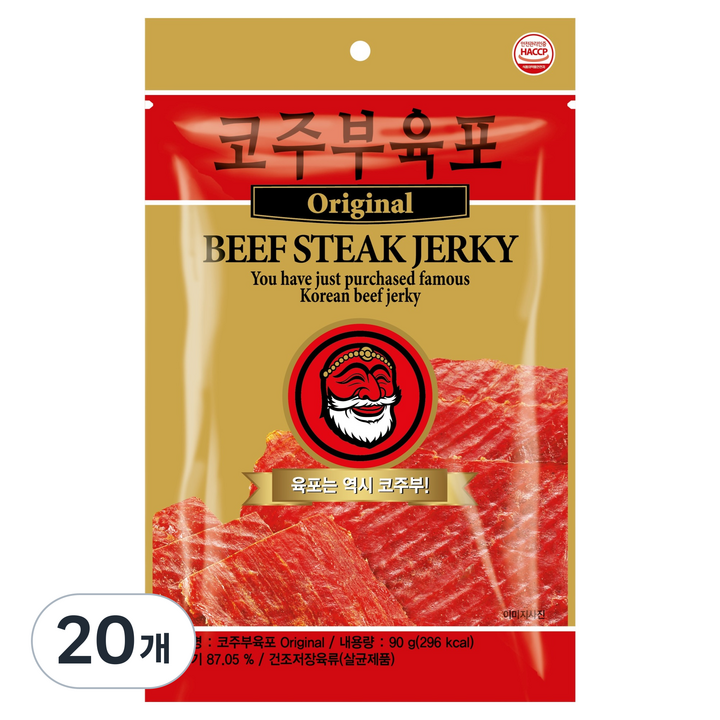 코주부 Original 육포, 90g, 20개