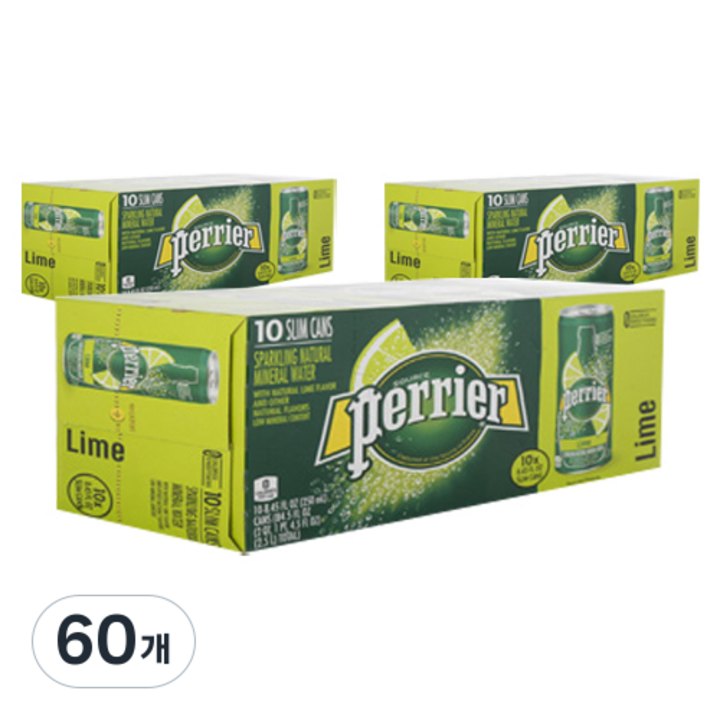 페리에 라임향 탄산음료, 250ml, 60개