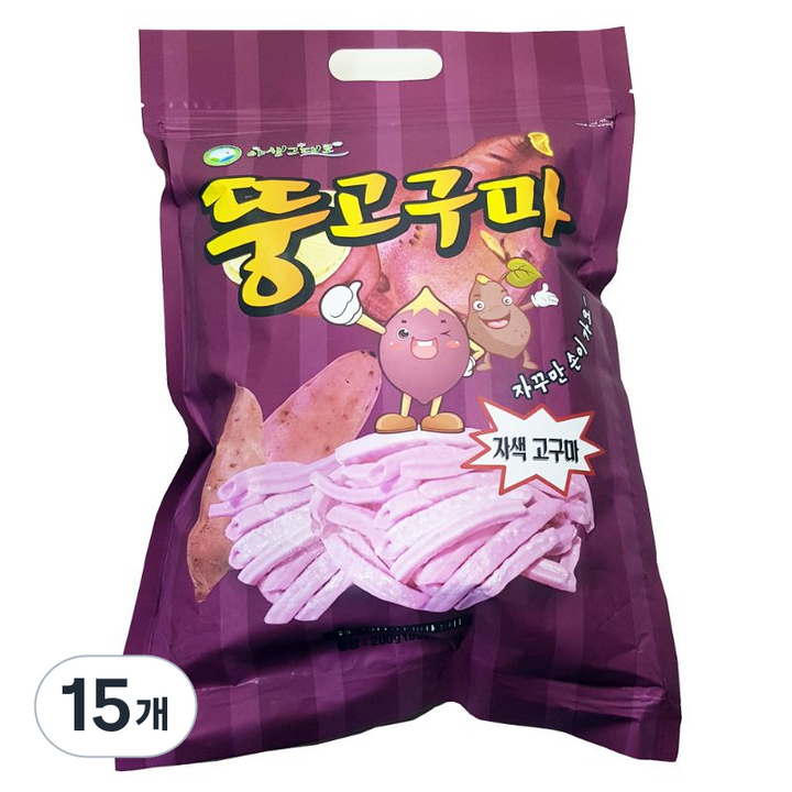 야생그대로 뚱고구마 스낵, 200g, 15개