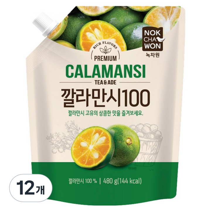 녹차원 깔라만시 100, 480g, 12개