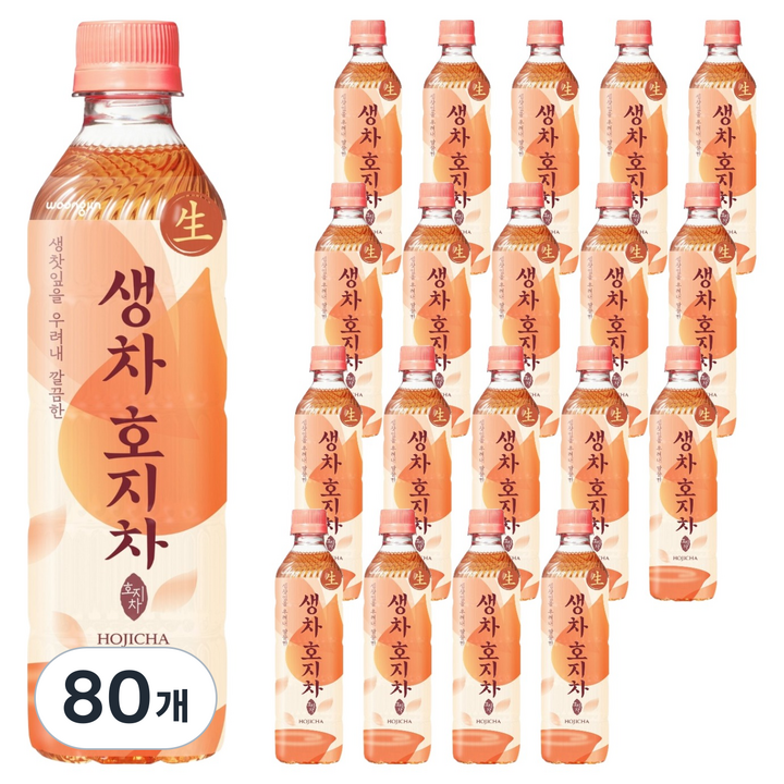 웅진 생차 호지차, 500ml, 80개