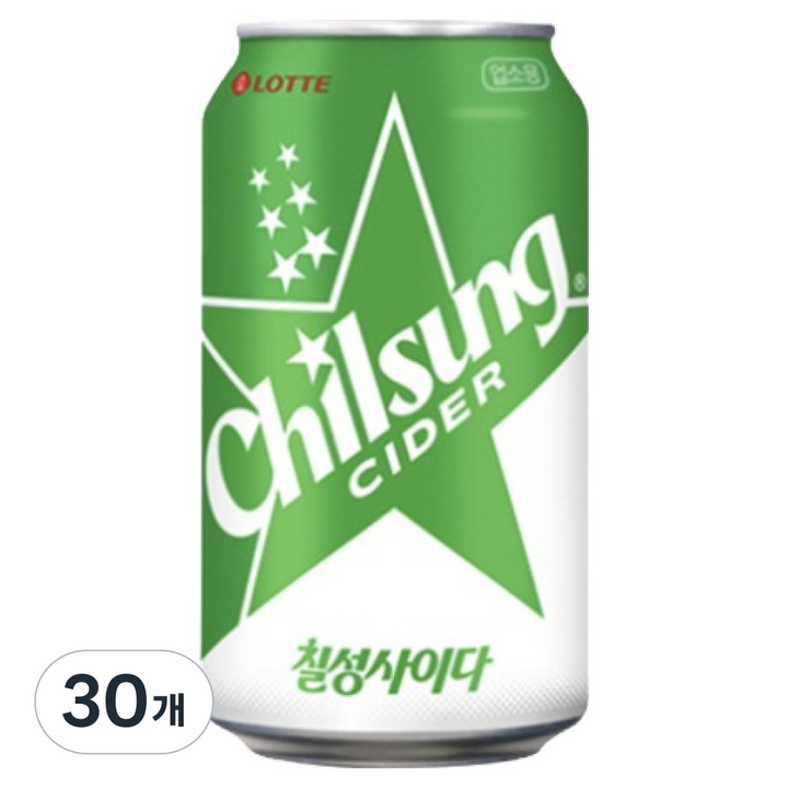 칠성사이다 탄산음료 업소용, 355ml, 30개