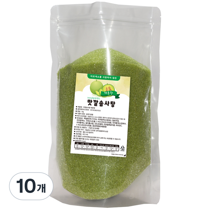 맛깔 솜사탕 설탕 메론향, 1kg, 10개