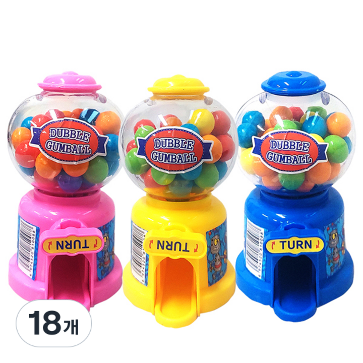 검볼머신 츄잉껌, 40g, 18개