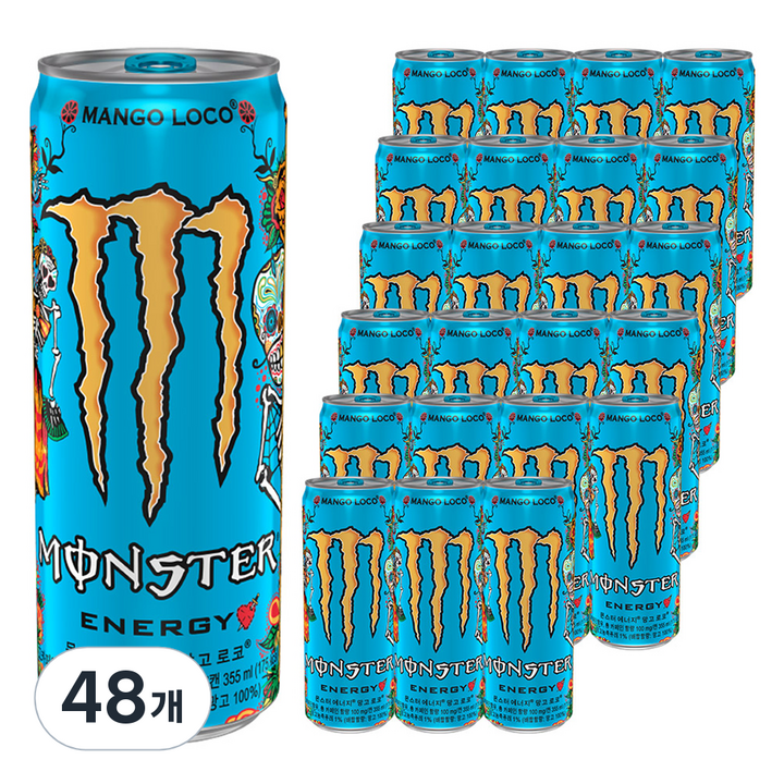 몬스터에너지 드링크 망고 로코, 355ml, 48개