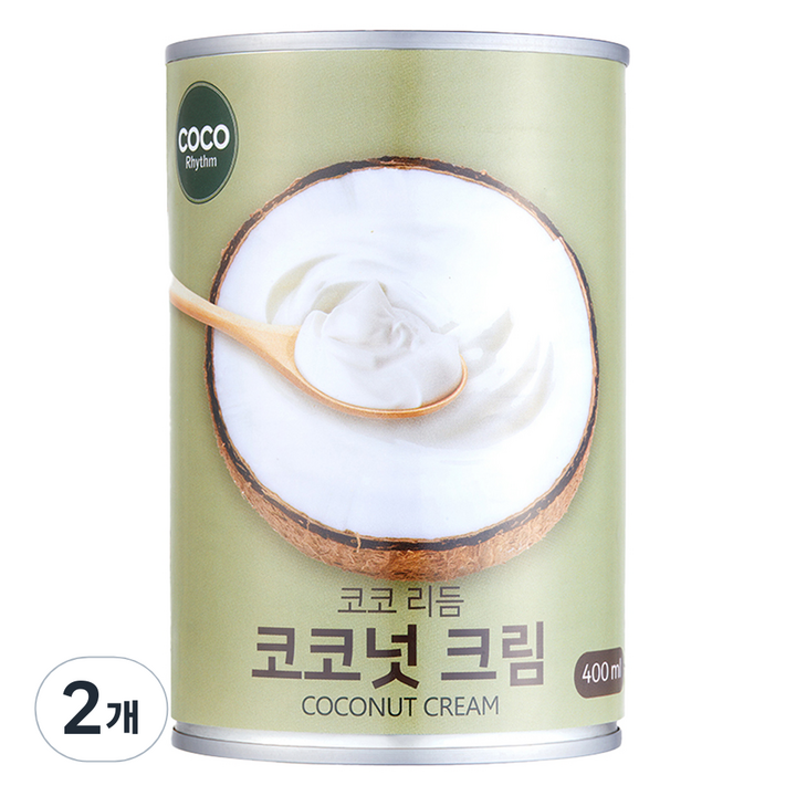 코코리듬 코코넛 크림, 2개, 400ml