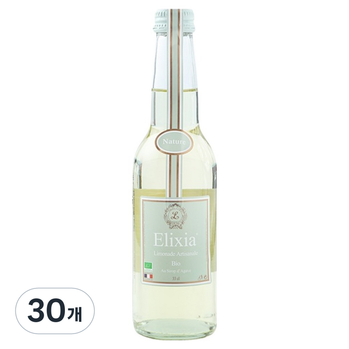 엘릭시아 유기농 레몬 탄산음료, 330ml, 30개