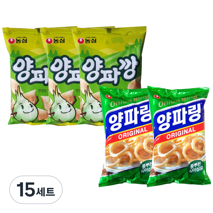 농심 양파깡 83g x 3p + 양파링 84g x 2p, 15세트