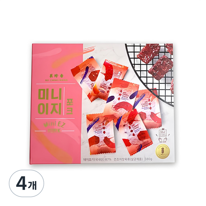 비첸향 미니이지 포크 육포, 380g, 4개