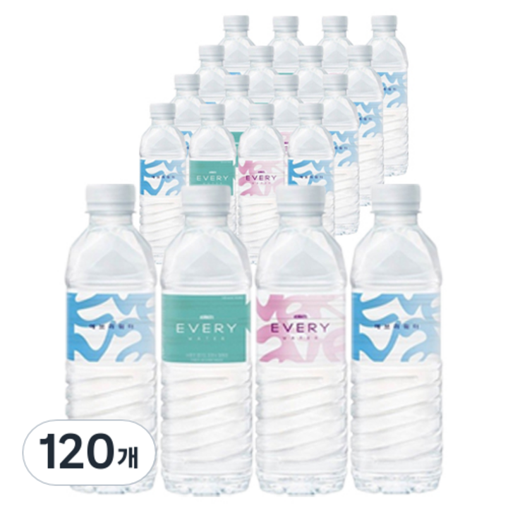포천음료 에브리워터 생수 랜덤발송, 500ml, 120개
