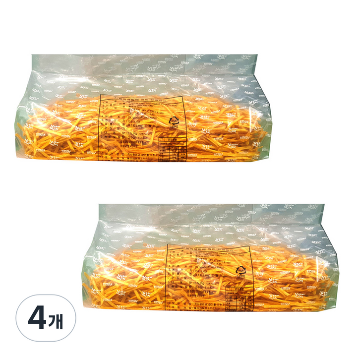 대삼푸드 고구마스틱, 2.5kg, 4개