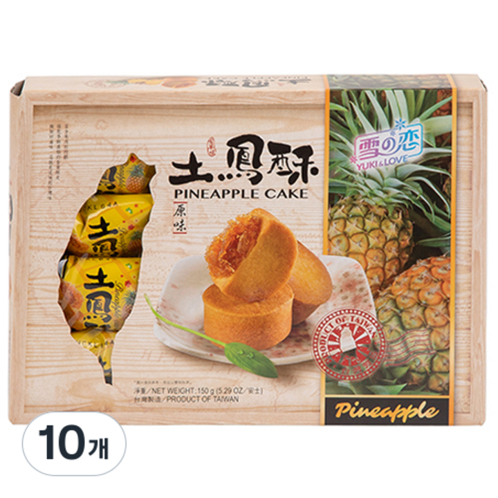 유키앤러브 파인애플 케이크 10p, 10개, 150g