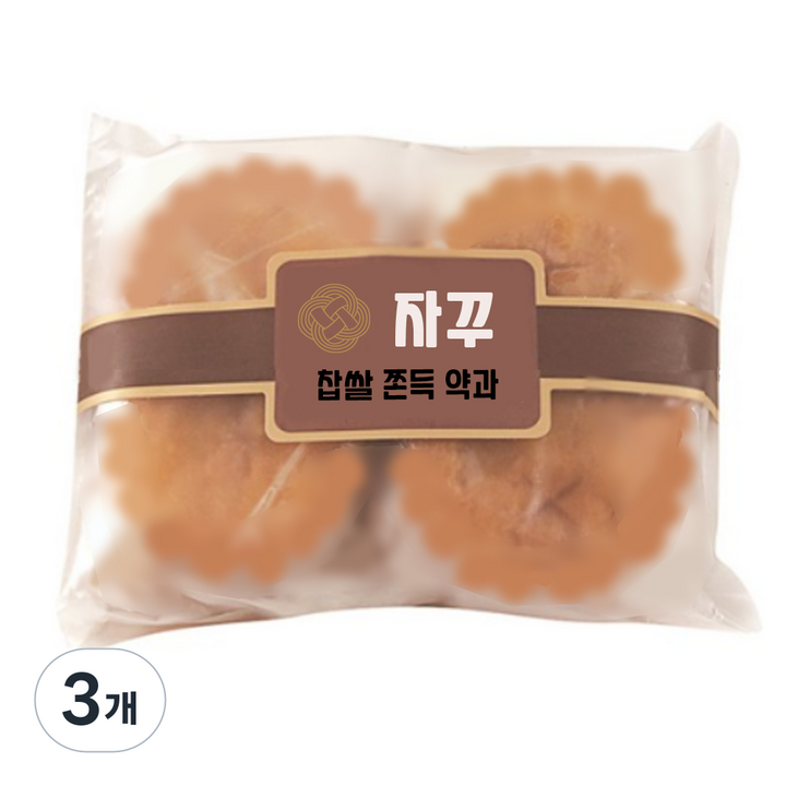 자꾸 찹쌀 쫀득 약과 9p, 450g, 3개