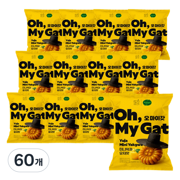 도시곳간 오마이갓 미니약과 유자맛, 60개, 90g