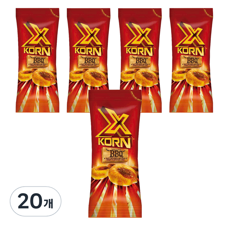 XKORN 옥수수 스낵 바베큐맛, 30g, 20개