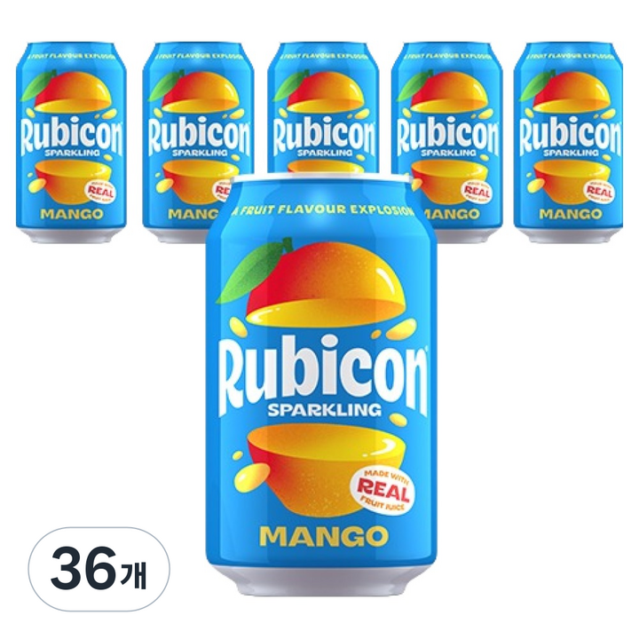 rubicon 망고 스파클링, 36개, 330ml