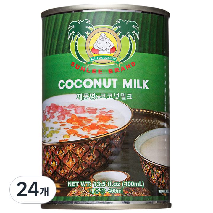 정원에프앤에스 썬리 코코넛 밀크 400ml, 24개