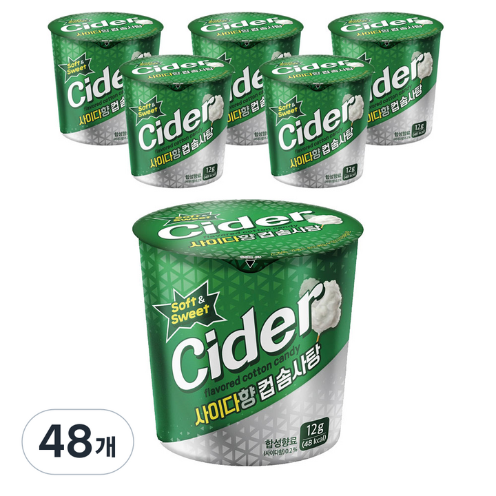 사이다향 컵 솜사탕, 12g, 48개