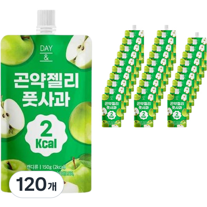 데이앤 곤약젤리 풋사과, 120개, 150g