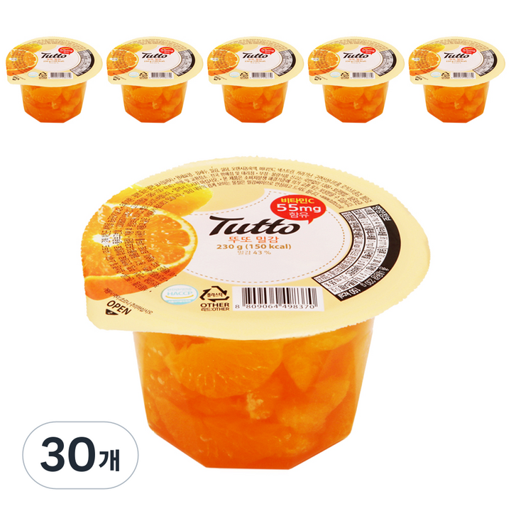 뚜또 밀감 푸딩 6개입, 230g, 30개