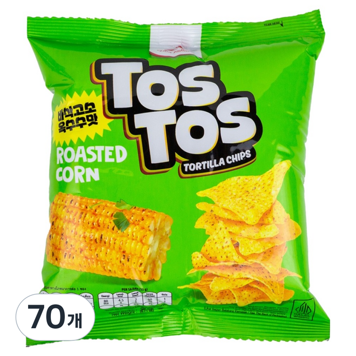 토스토스 로스티드 콘 토르티야 칩스, 20g, 70개