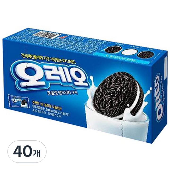 동서 오레오 화이트 샌드위치 쿠키, 300g, 40개